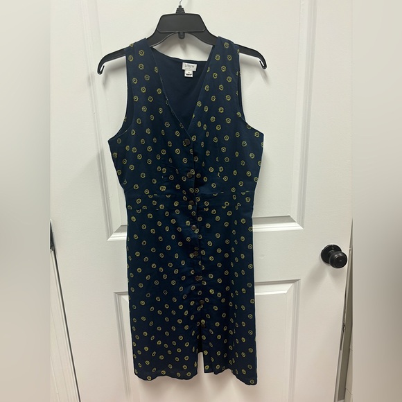 J. Crew Sz10 Sleeveless Linen Button front, A-line fit - Picture 1 of 2